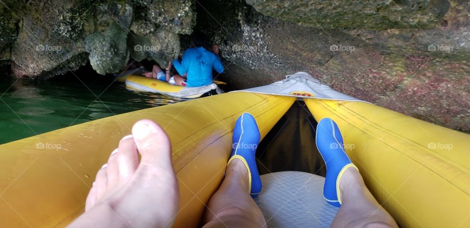 Sea cave kayaking