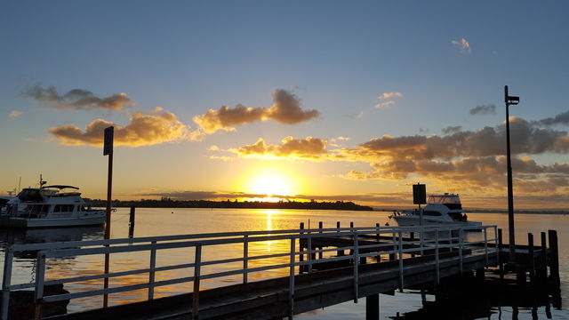 sunrise over water
