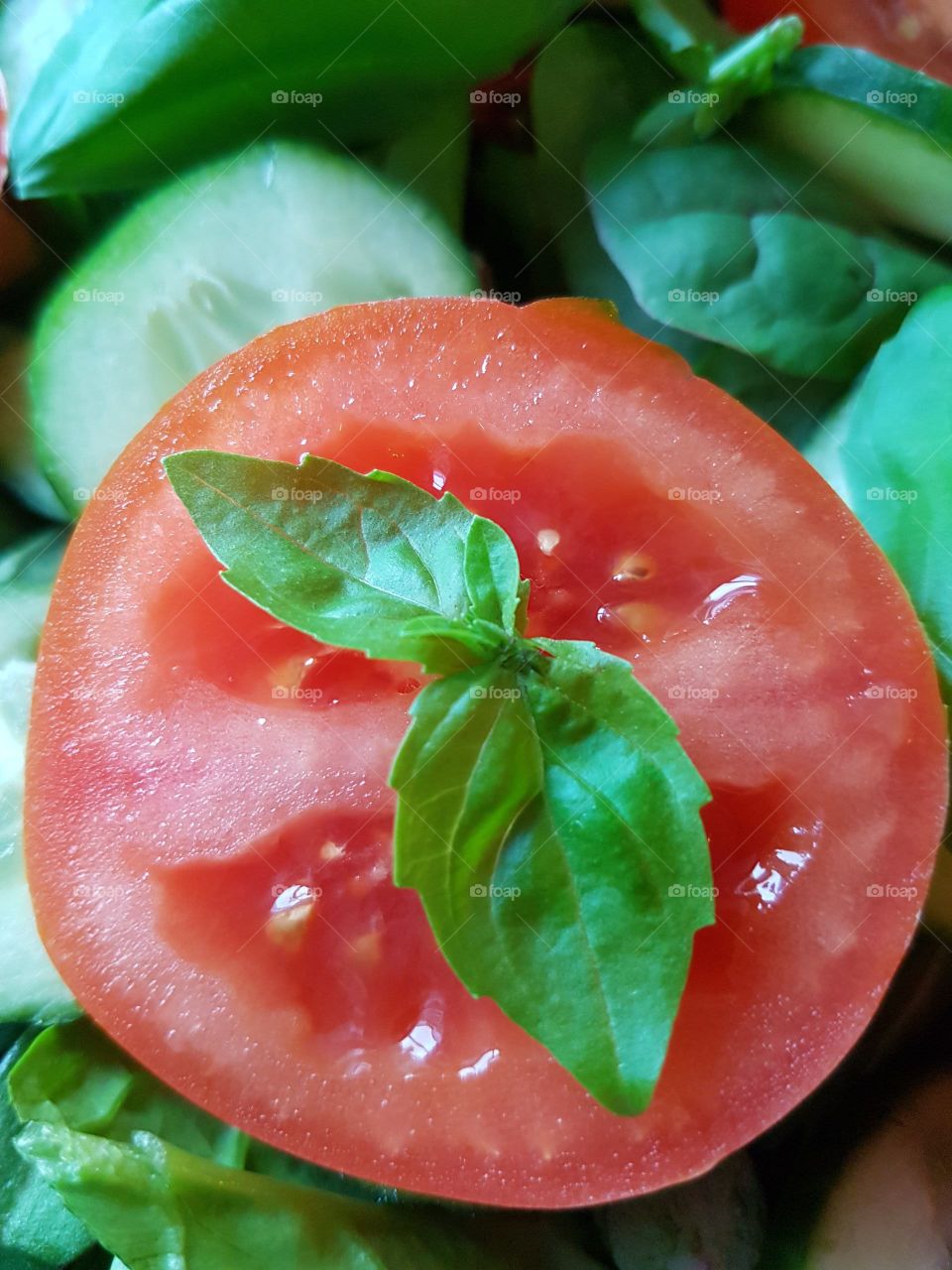 basil and tomato salad