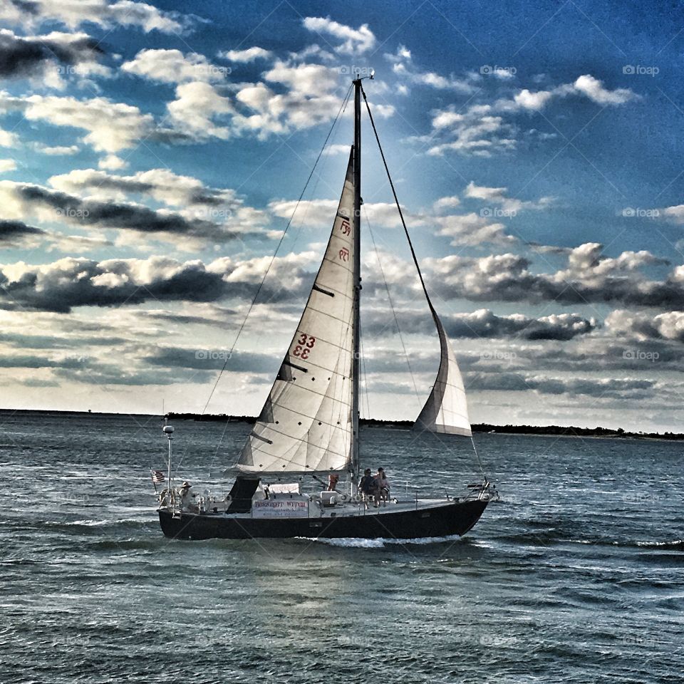 Sailboat in the Barnegat Bay