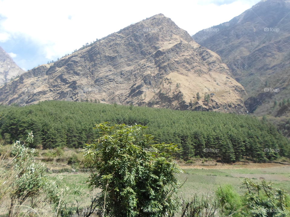 Nature of Mountain side of nepal