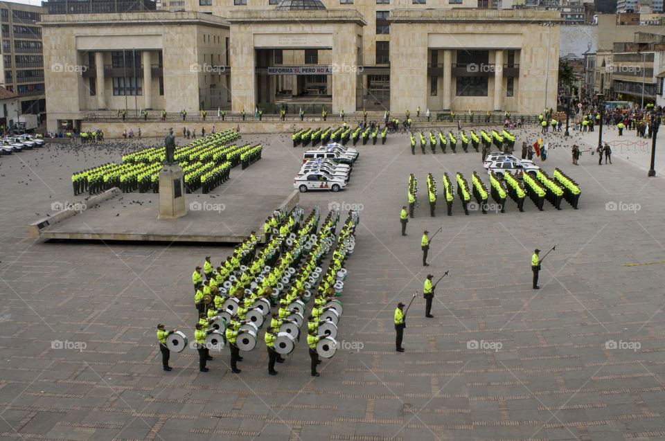 Marching band Colombia National Police .