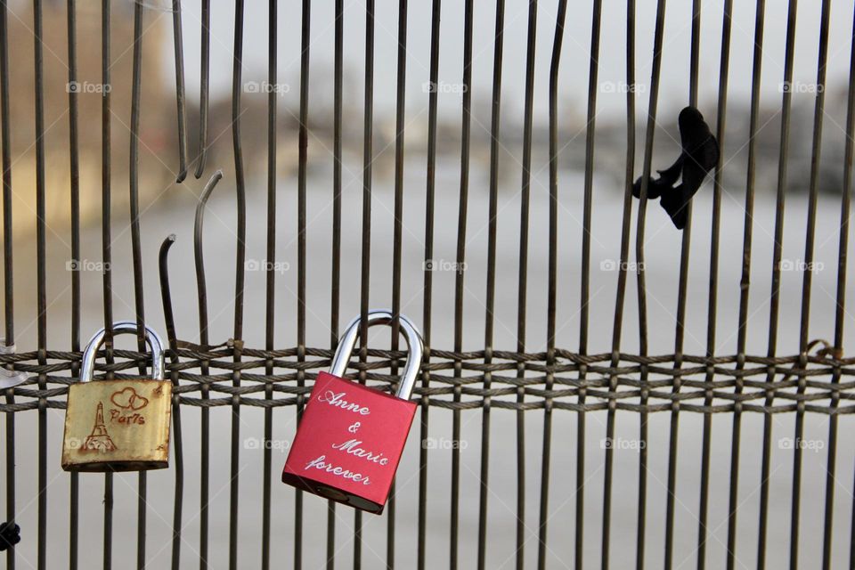 Lockers on the bridge in Paris 