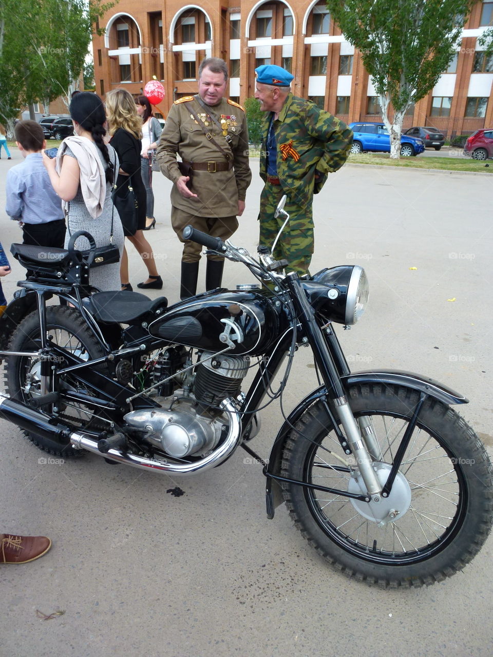 Exhibition of old cars and motorcycles