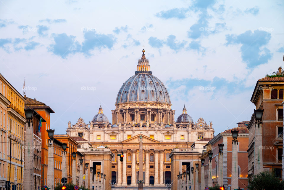 View of the St Paul's Cathedral in Vatican City