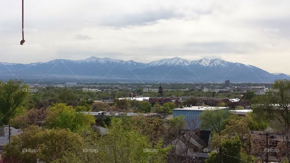 salt lake city mountains. view of the mountains in salt lake city