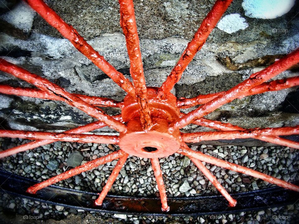 Red steel Wheel