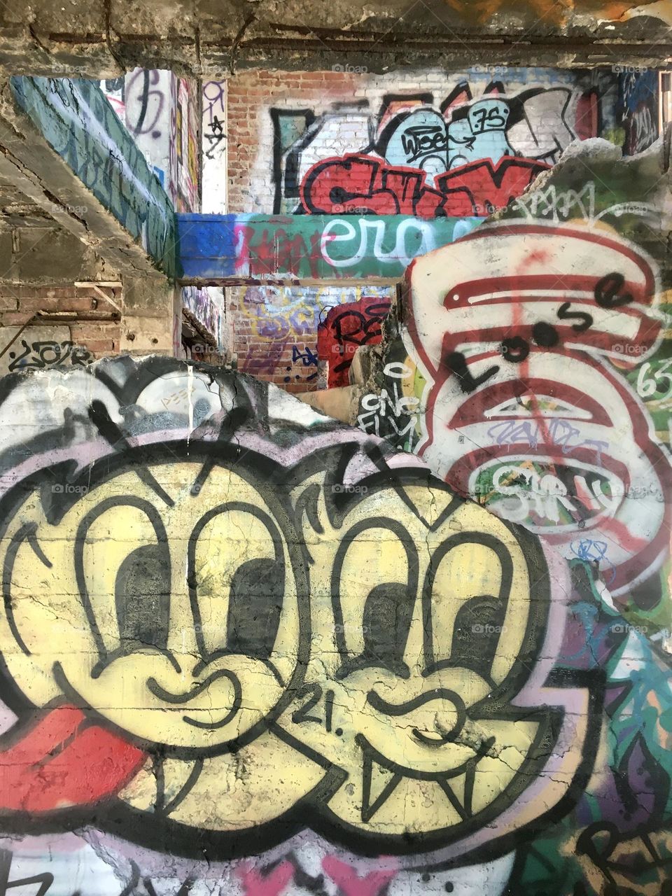 Ruins graffiti in California