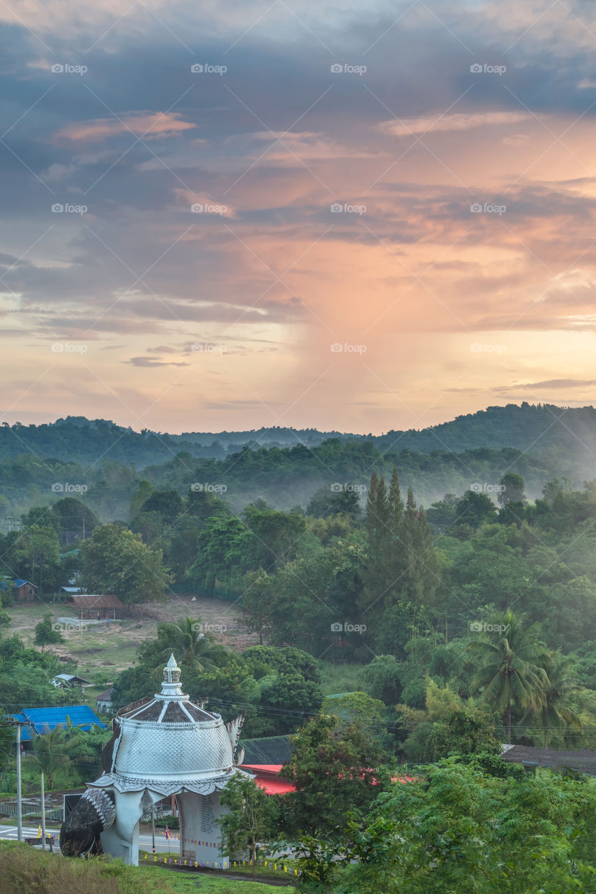 Beauty lake and mountain scape in Thailand