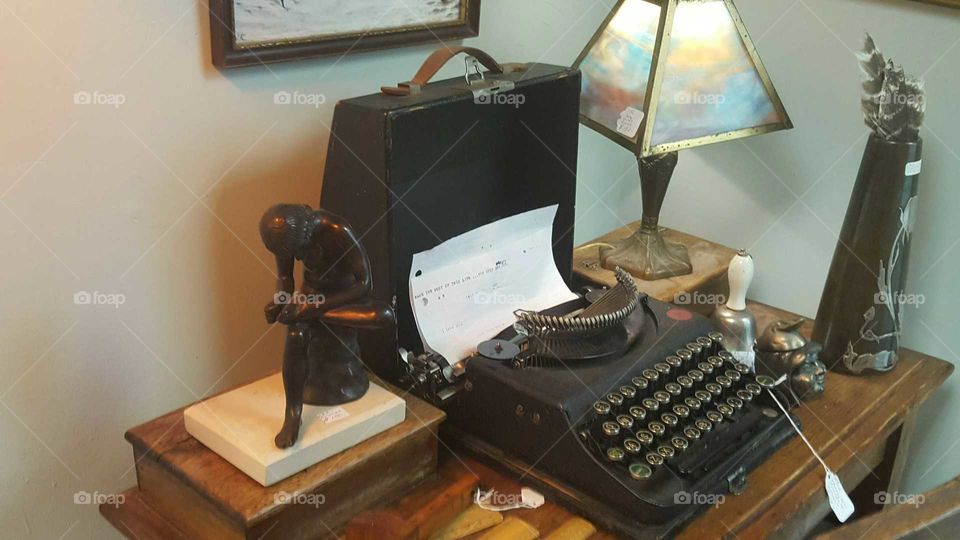 Manual typewriter...before there were computers.