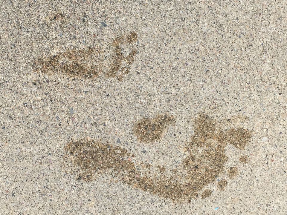 Mommy and baby footprint