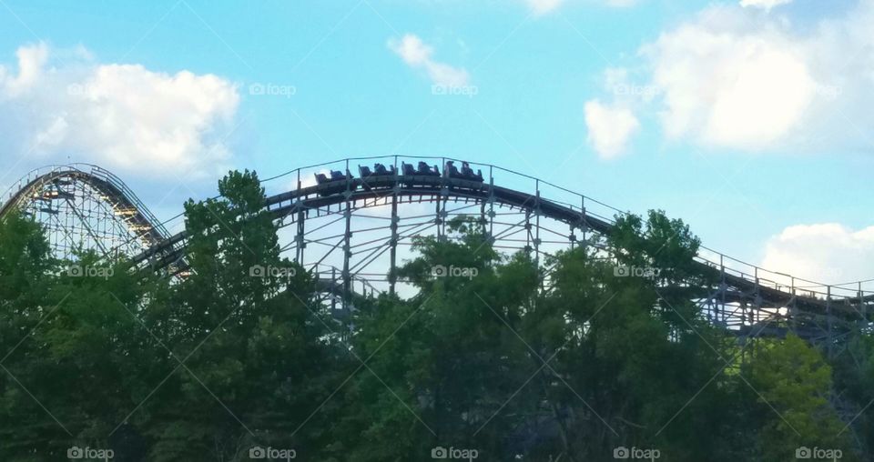 wooden roller coaster,clementon  amusement park, nj