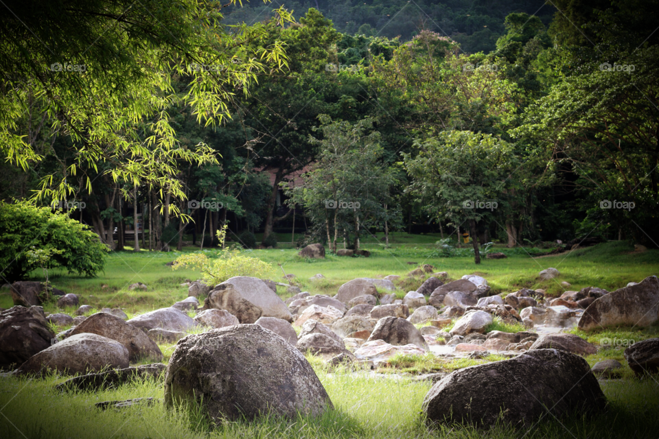 Hot spring. Hot spring at Jae son waterfall, Lampang, Thailand