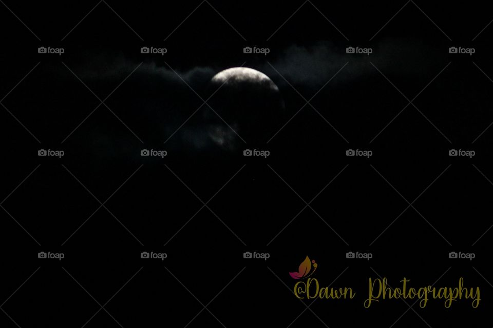 Going down behind the clouds