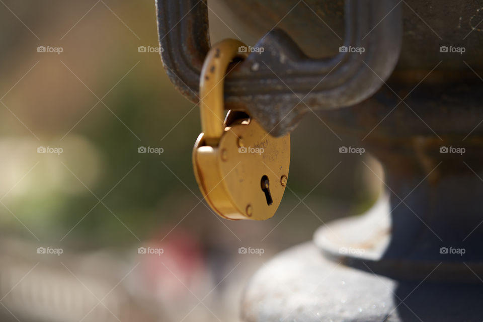 Close-up of padlock