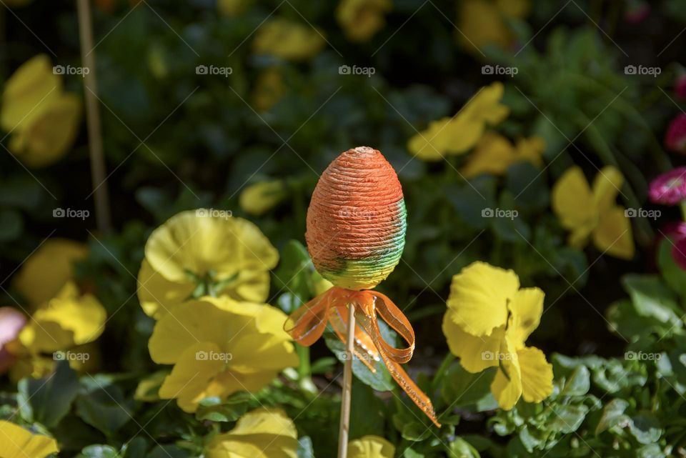 Easter egg close-up.  Easter background