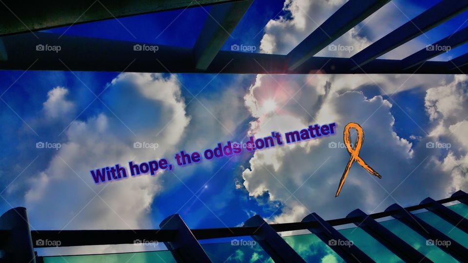 Kidney cancer awareness month..I took this photo in the Bahamas, but I was thinking of my brother who is stage 4 kidney cancer.. I found the words from one image on the net..The ribbon was an image in which I cut out and placed next to the words..I hope it proves to be something special❤🎗