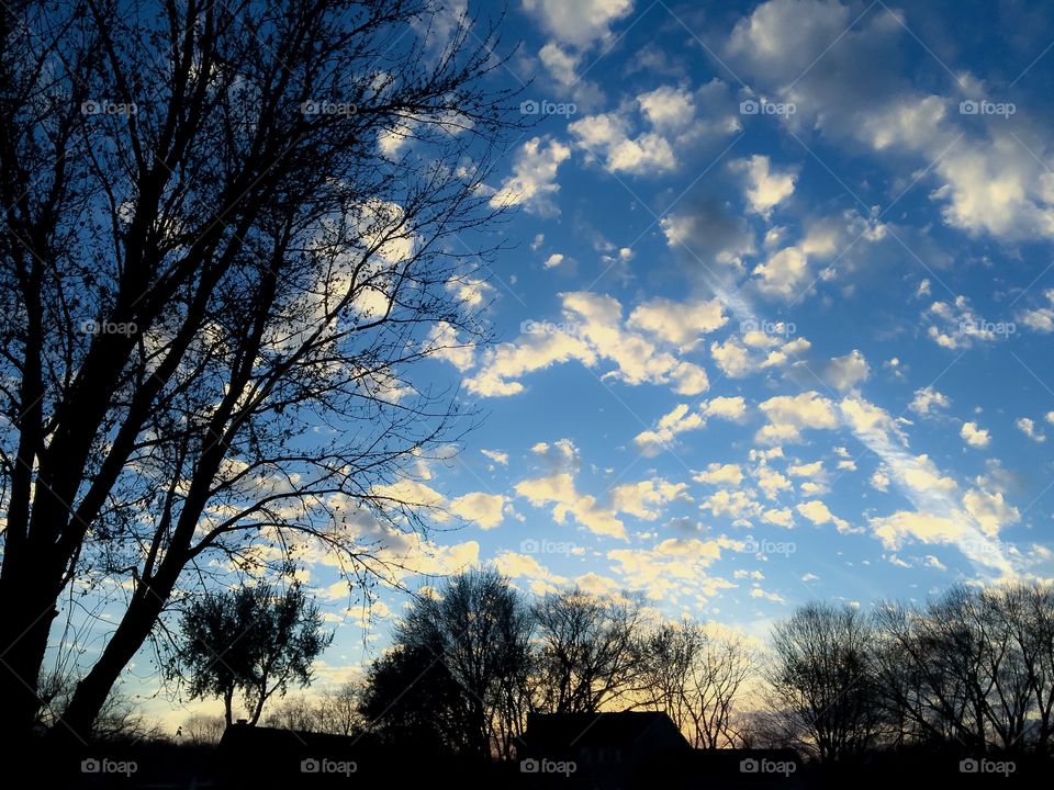 The sky in Bettendorf, Iowa. 
