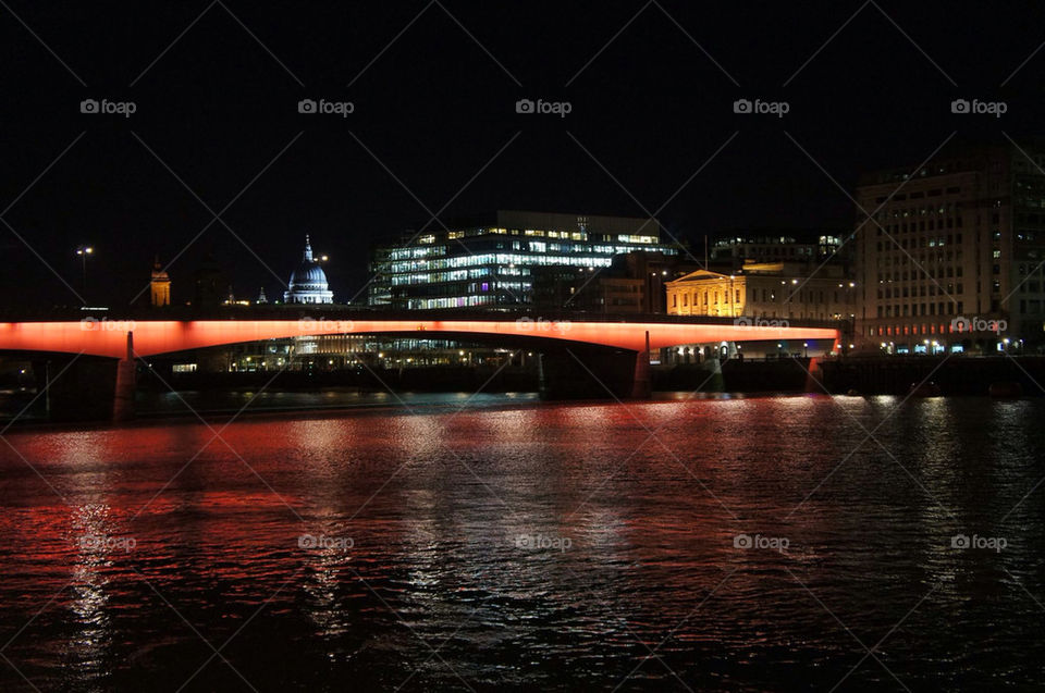 london buildings night river by alexakafroggy