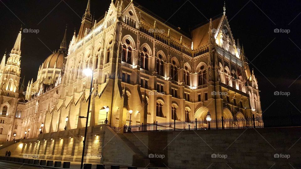 Parliament building in the night