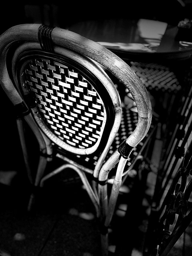 Black and White Bistro Chair