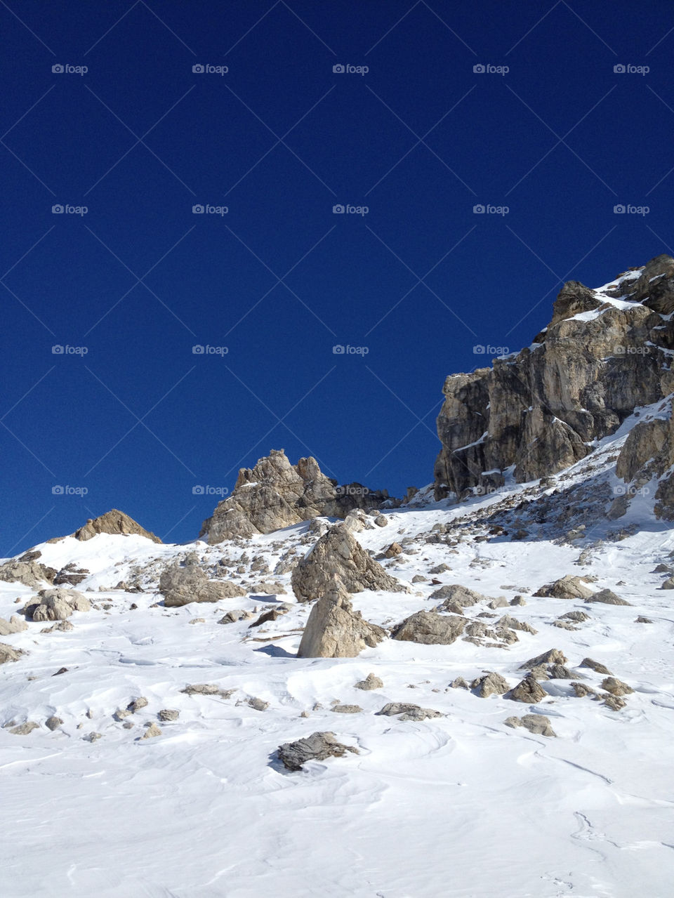 snow winter mountain rocks by szmigiel