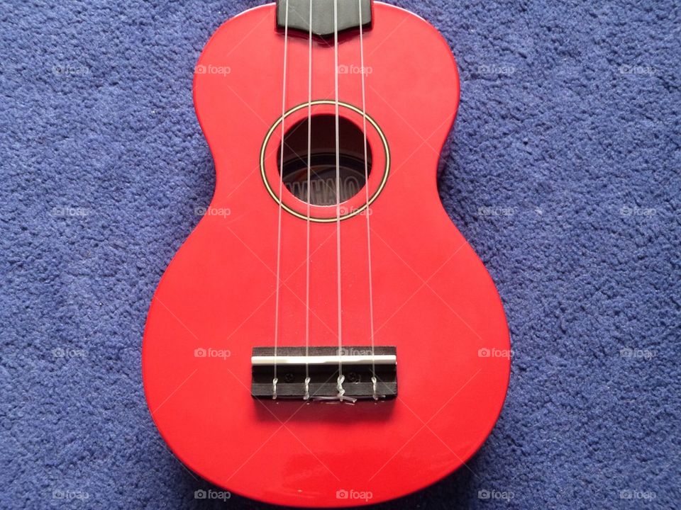 Red ukulele