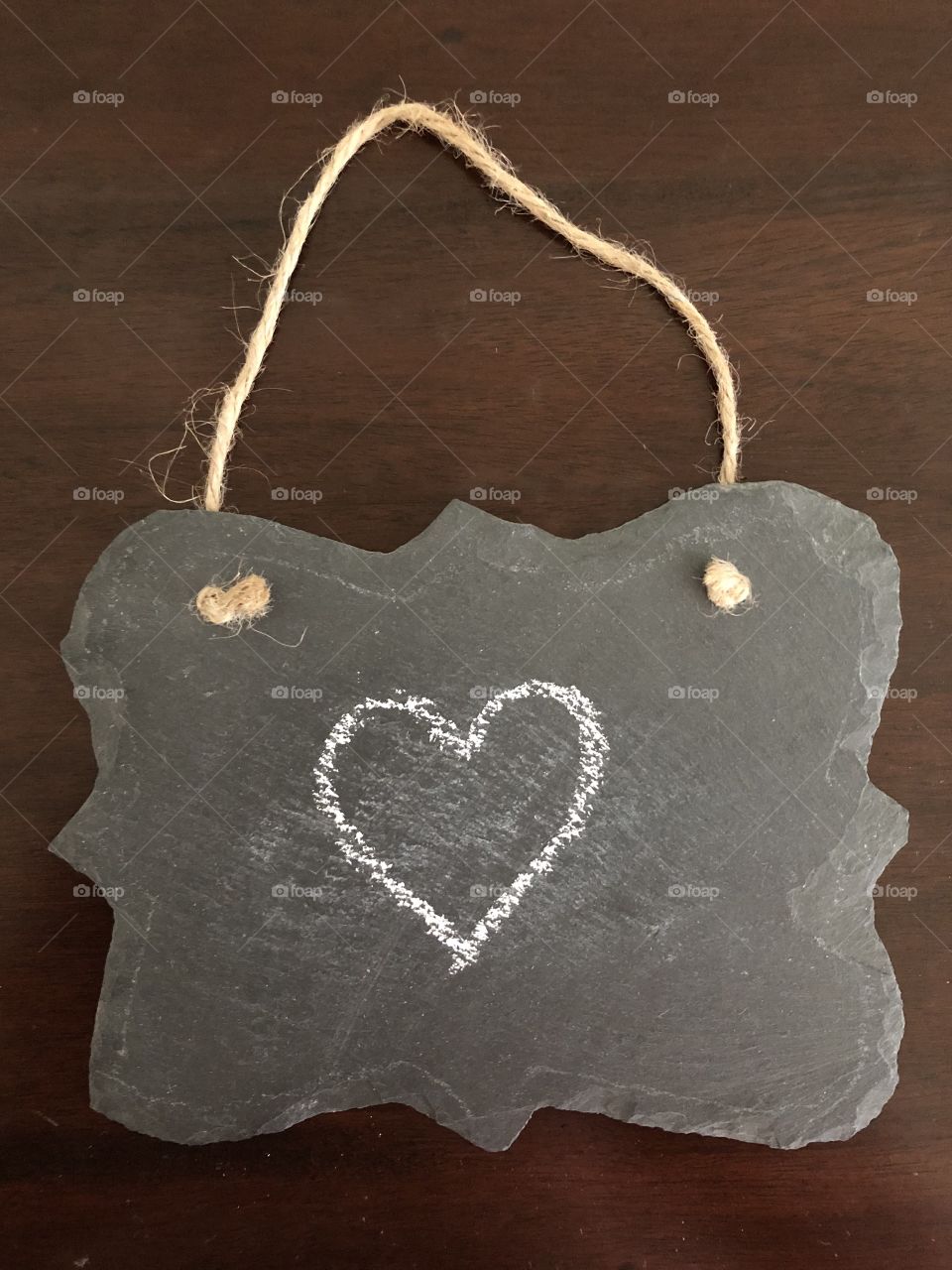 Heart drawn on chalkboard