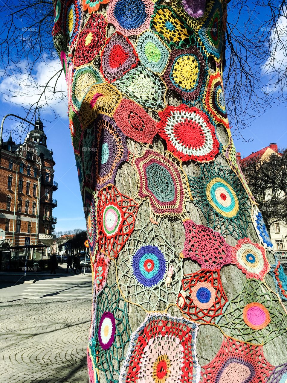 yarnbombing stockholm