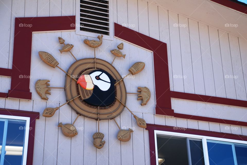 Symbol on meeting house in Seldovia