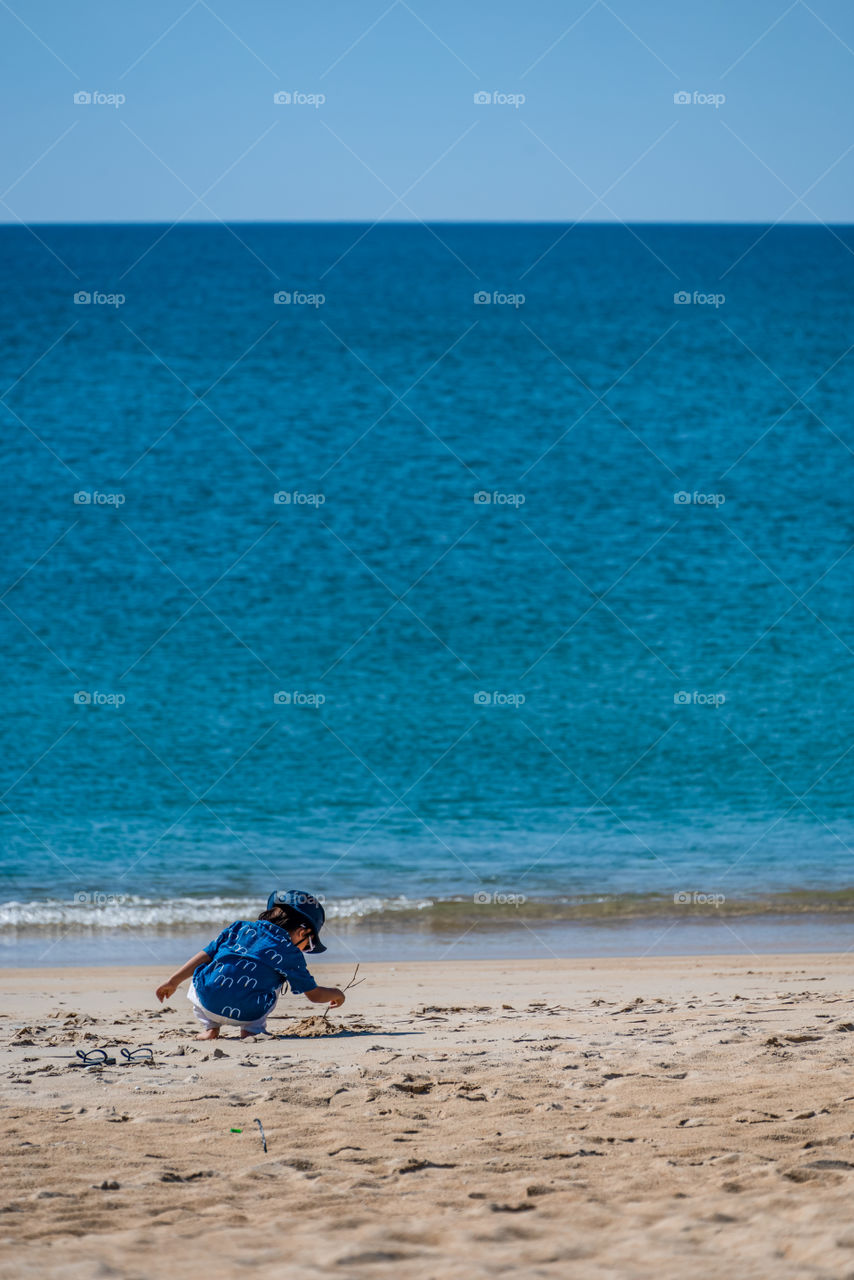On the beautiful beach