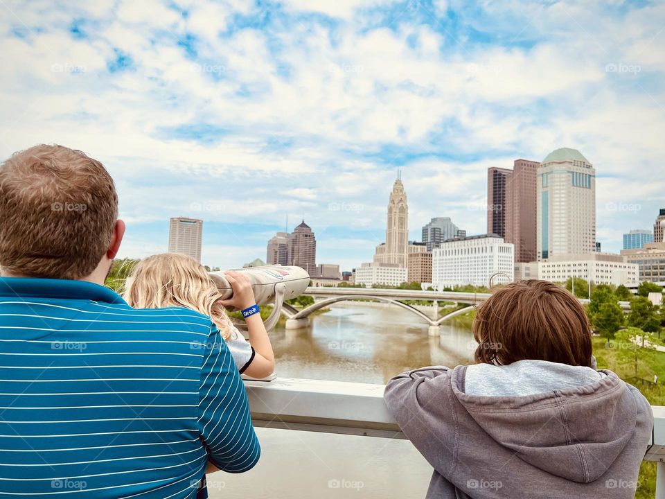 Exploring downtown Columbus Ohio in the USA