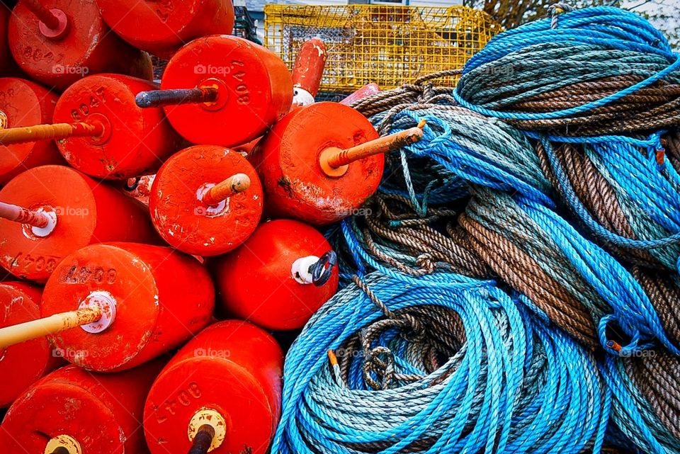 Buoys and ropes, Vinalhaven, Maine