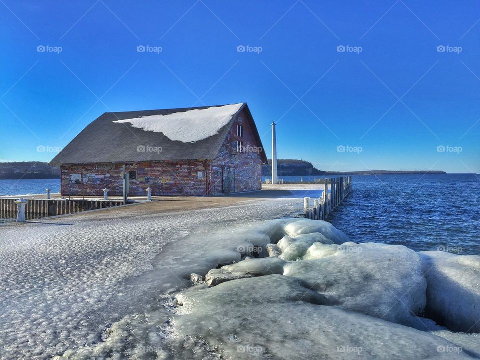 Barn on the water