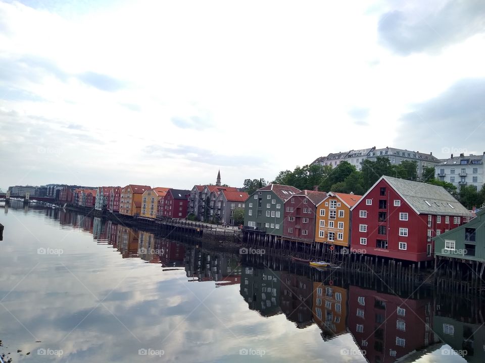 Houses over water