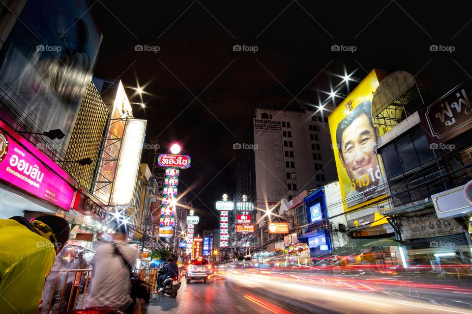 Traffic situation at Chaina town Thailand before unlock phase 3