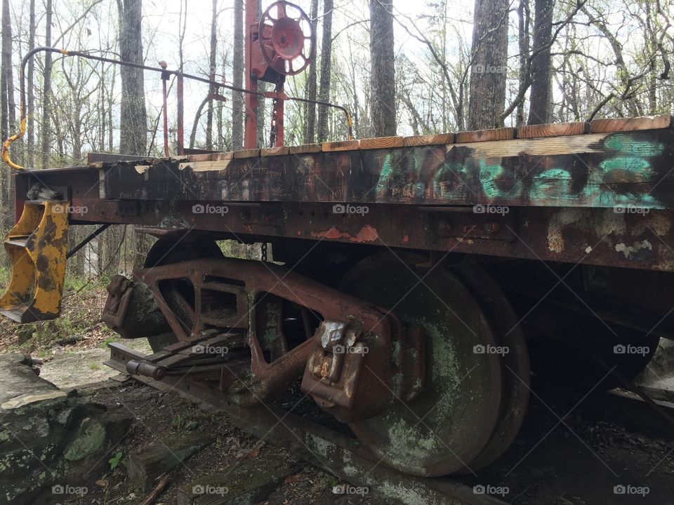 Abandoned train cart