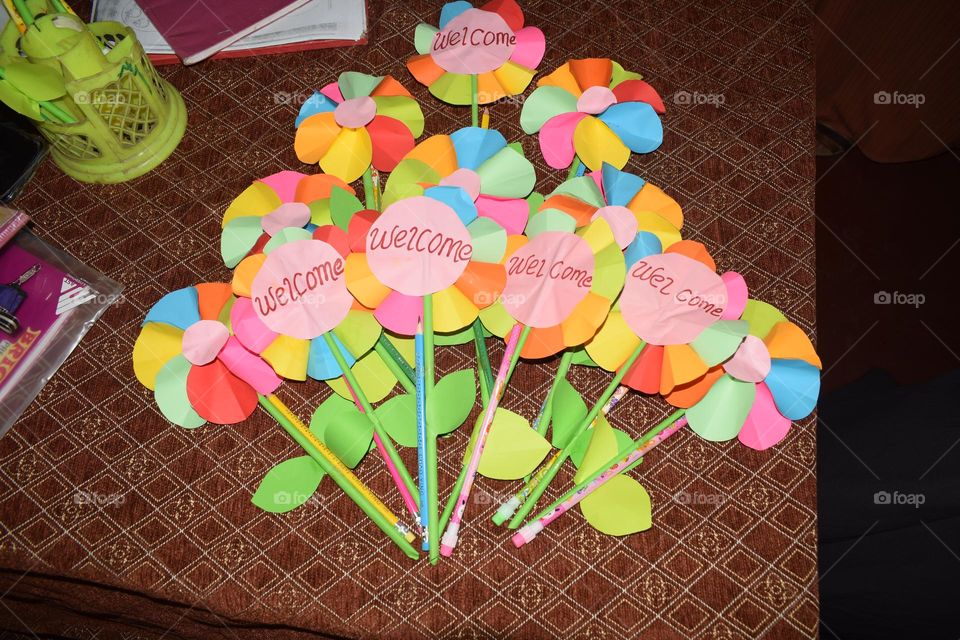 colourfull  craft for preschool welcome 1st day celebration