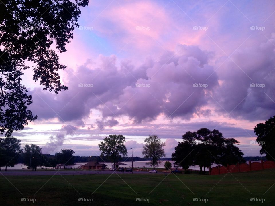 Awe inspiring . Evening view from our camper. Lake Wylie, Rock Hill SC