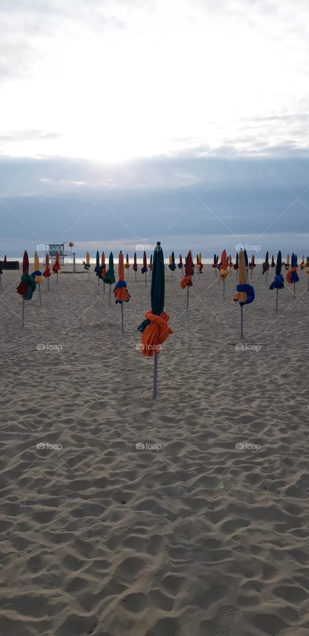 sunset in Deauville