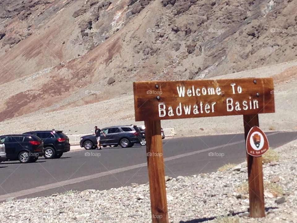 Badwater basin,the shortest point of the death valley 