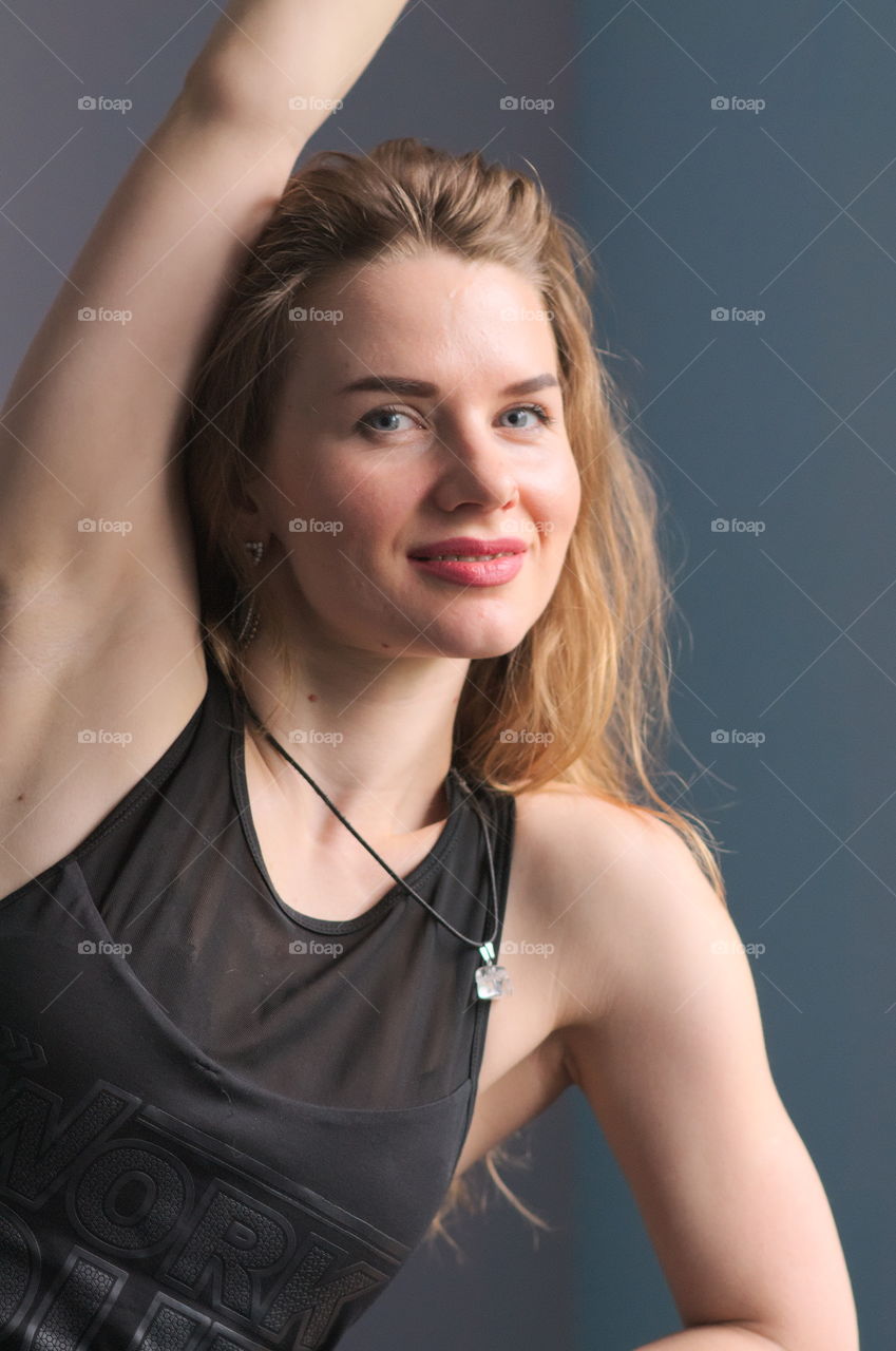 portrait of a girl athlete