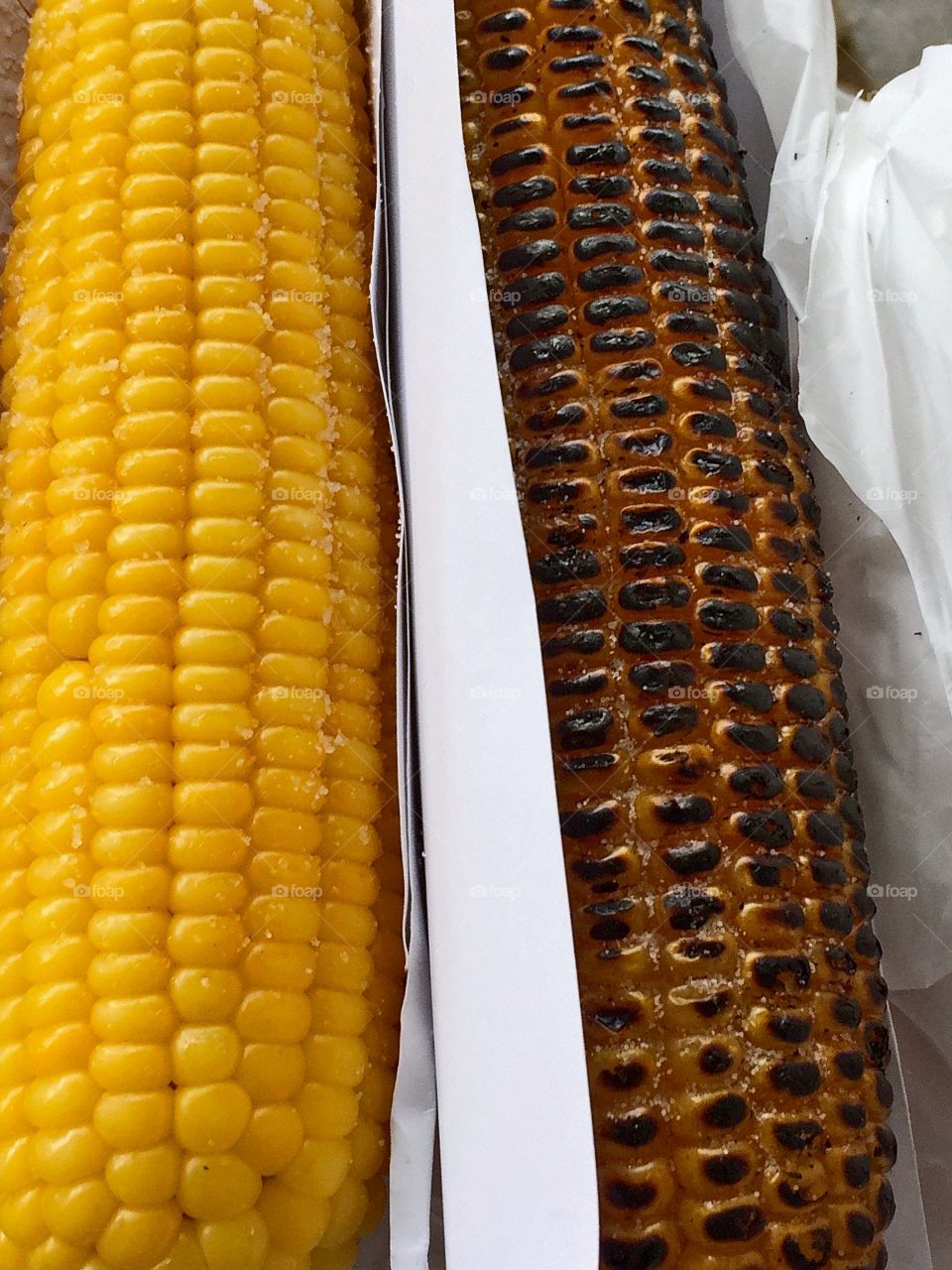 Steamed and grilled corn, Istanbul, Turkey.