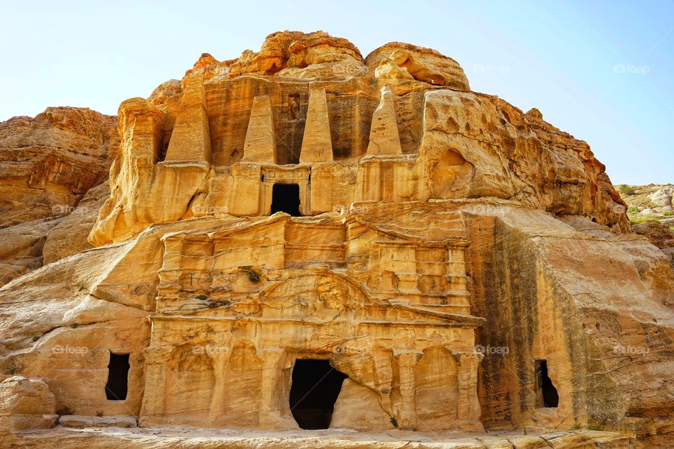 one of the archaeological sites in Petra, Jordan