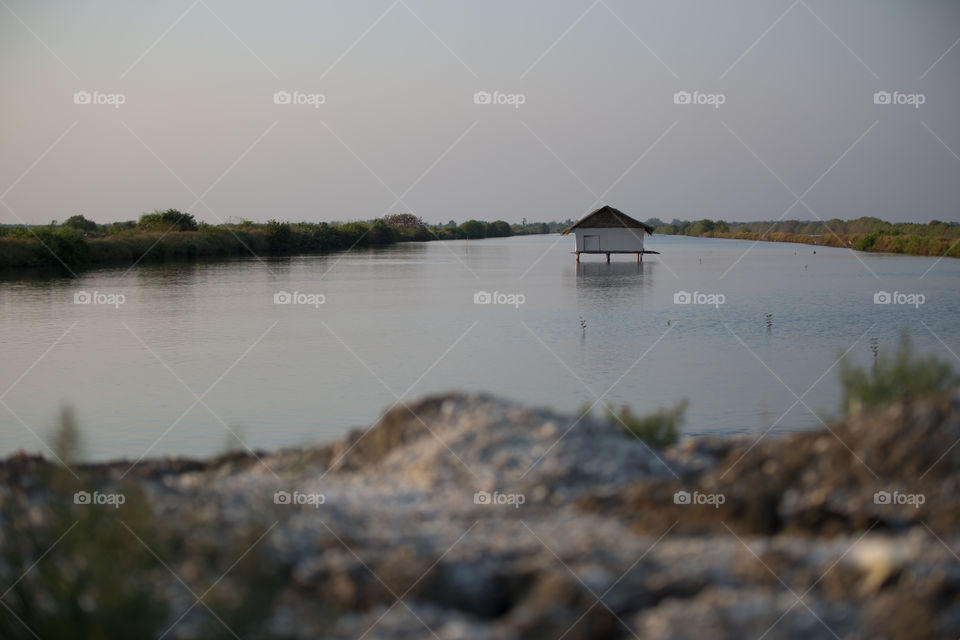 House in the middle of the water