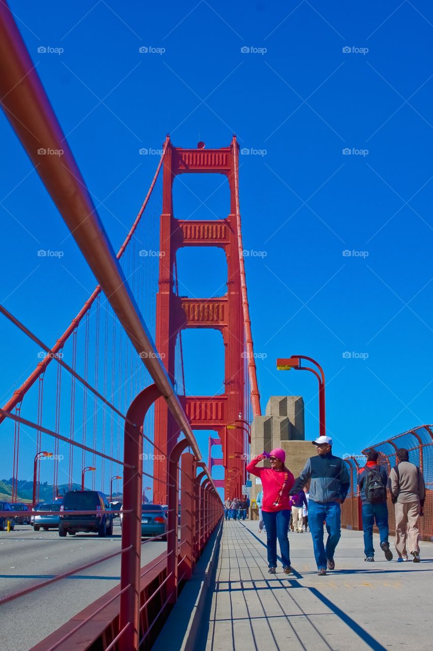 Golden Walk!. Amazing views here on the Golden Gate Bridge 