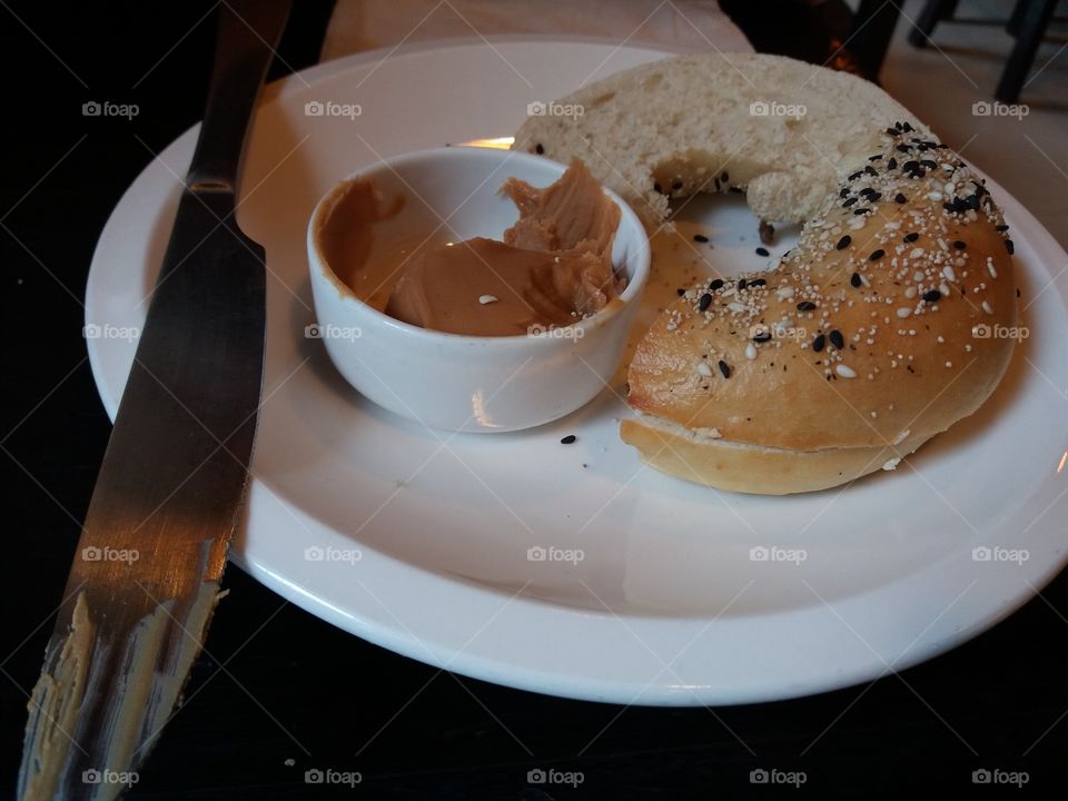 peanut butter and bread