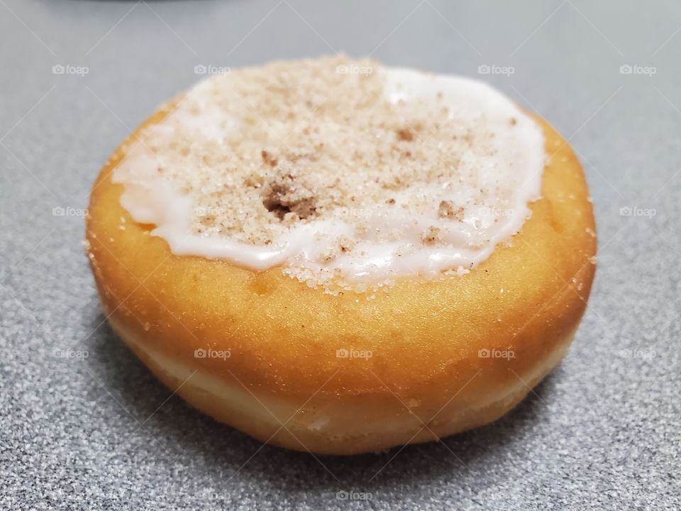 Office Snack - A morning donut in the office.