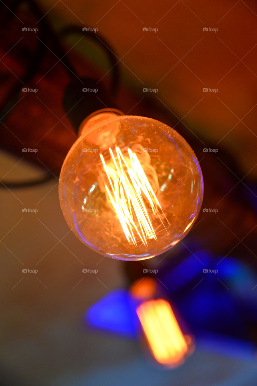 Close-up of illuminated bulb