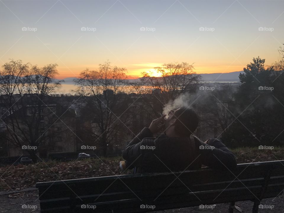 smook fall and rain beautiful views of the city